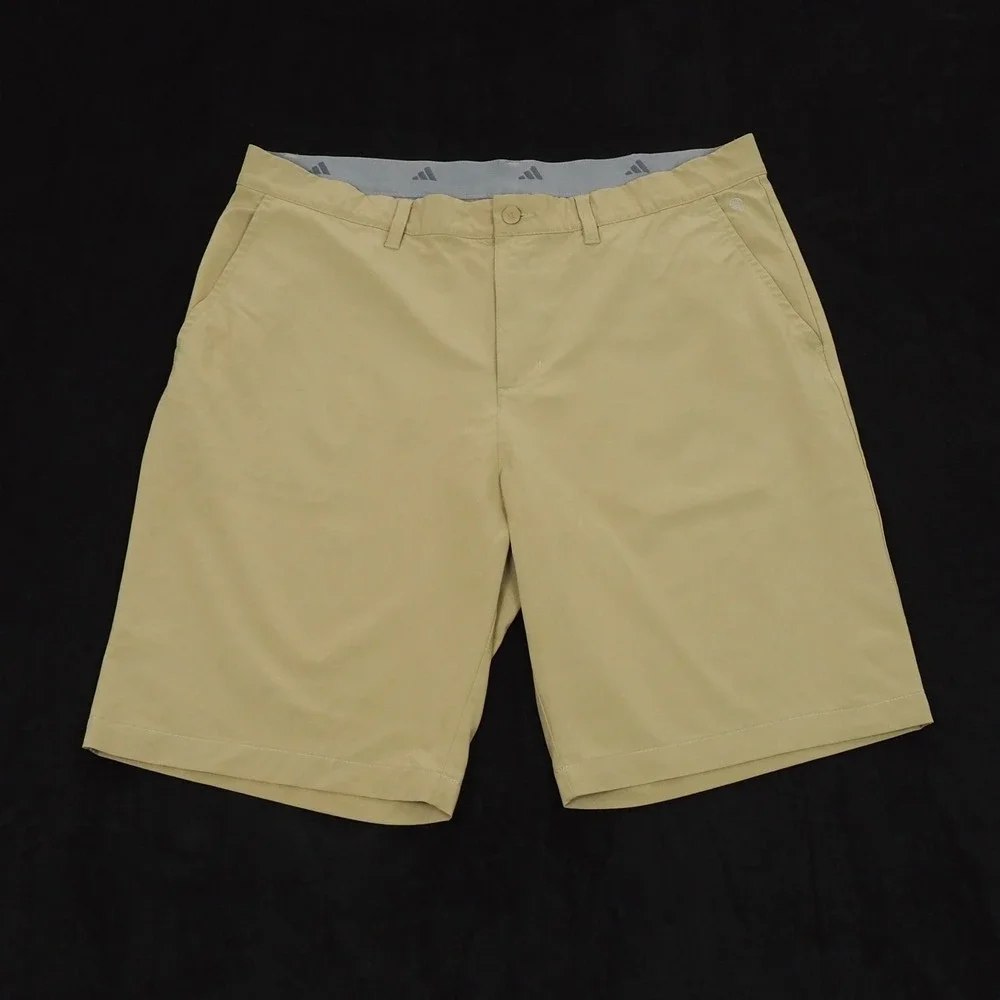 Adidas Golf Ultimate 365 Shorts Mens 38 Khaki Brown Flat Front Performance Tech